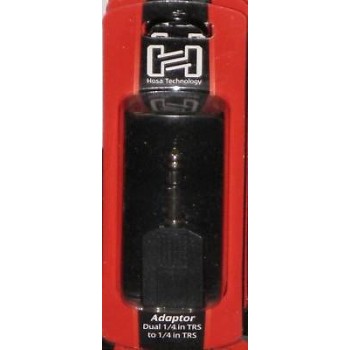 Hosa GPP-359, Adaptor, Dual 1/4 in TRS to 1/4 in TRS