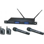 Audio Technica AEW 5415aC Duel System with Pairs of Body Pack and Handheld Trans