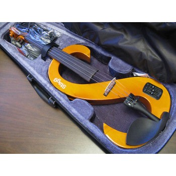 STAGG EVN4/4-H Electric Violin Headphones, Case Honey Finish  New