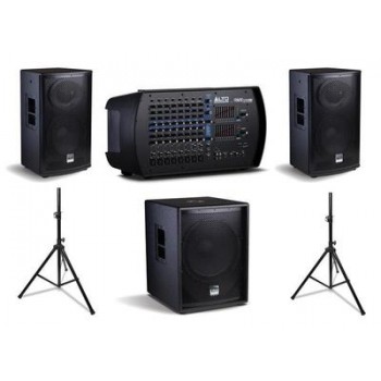ALTO Professional 18 Input Portable PA System 12" Tops 15" Powered Subwoofer New