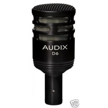 AUDIX D6 Dynamic Hypercardioid Kick Drum Microphone New