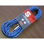 STAGG 20ft Vintage Tweed Instrument Cable Black New