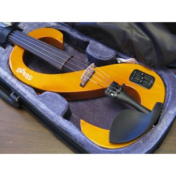 STAGG EVN4/4-H Electric Violin Headphones, Case Honey Finish  New STAGG EVN4/4-H Electric Violin Headphones, Case Honey Finish  New
