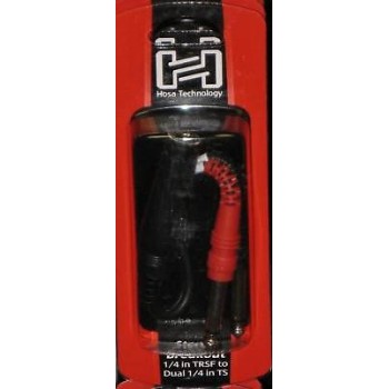 Hosa YPP-136, Stereo Break, 1/4 in TRSF to Dual 1/4 TS